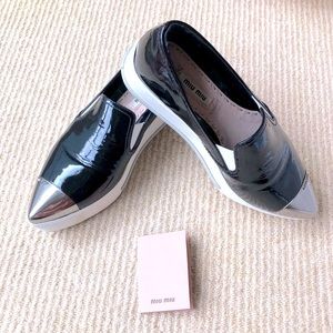 Miu Miu Black Platform Sneaker slip-ons